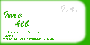 imre alb business card